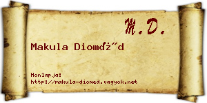 Makula Dioméd névjegykártya